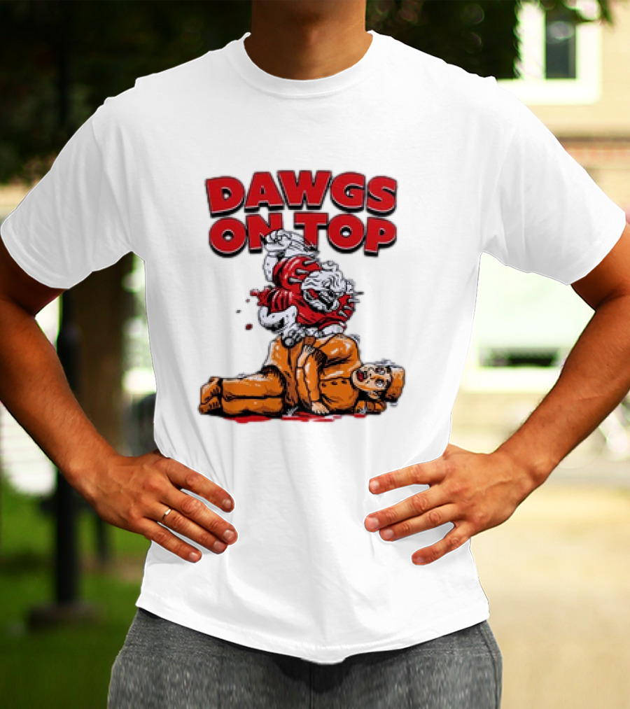 Georgia Bulldogs Dawgs On Top Victoriously Over Tennessee T-Shirt