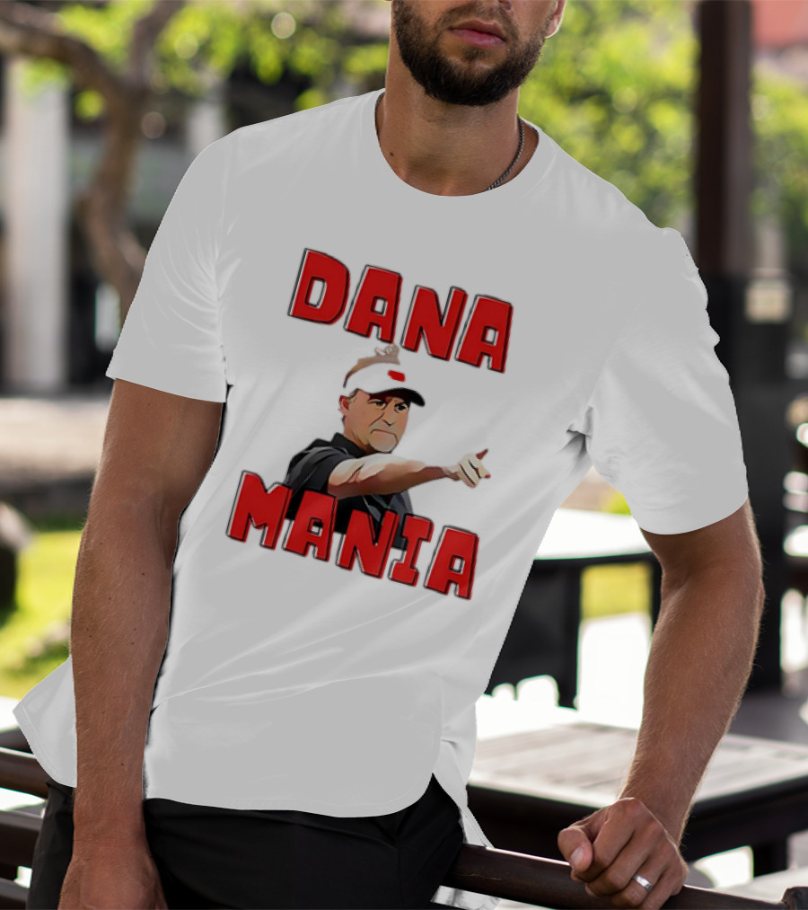 Dana Mania Nebraska Cornhusker Enthusiasm Pointing T-Shirt