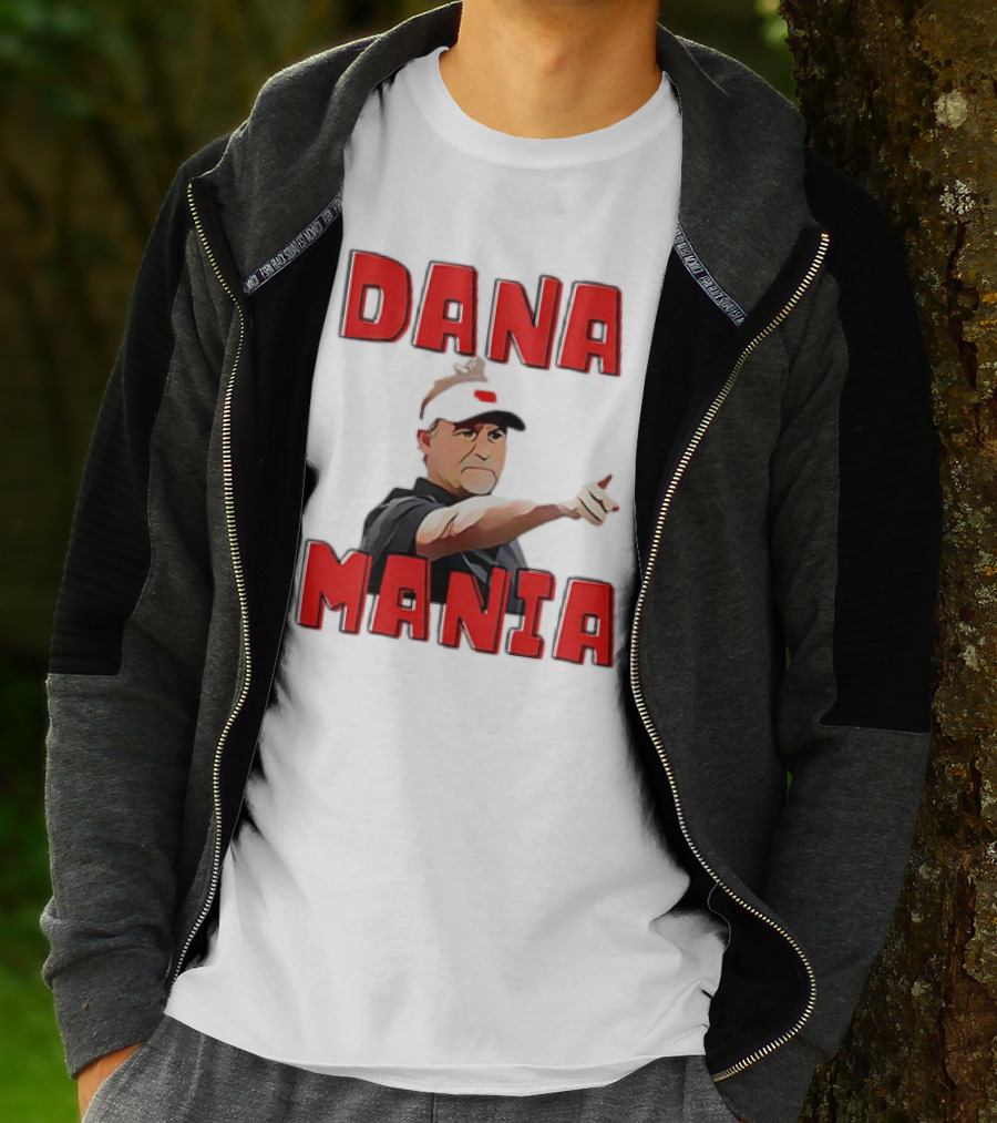 Dana Mania Nebraska Cornhusker Enthusiasm Pointing T-Shirt