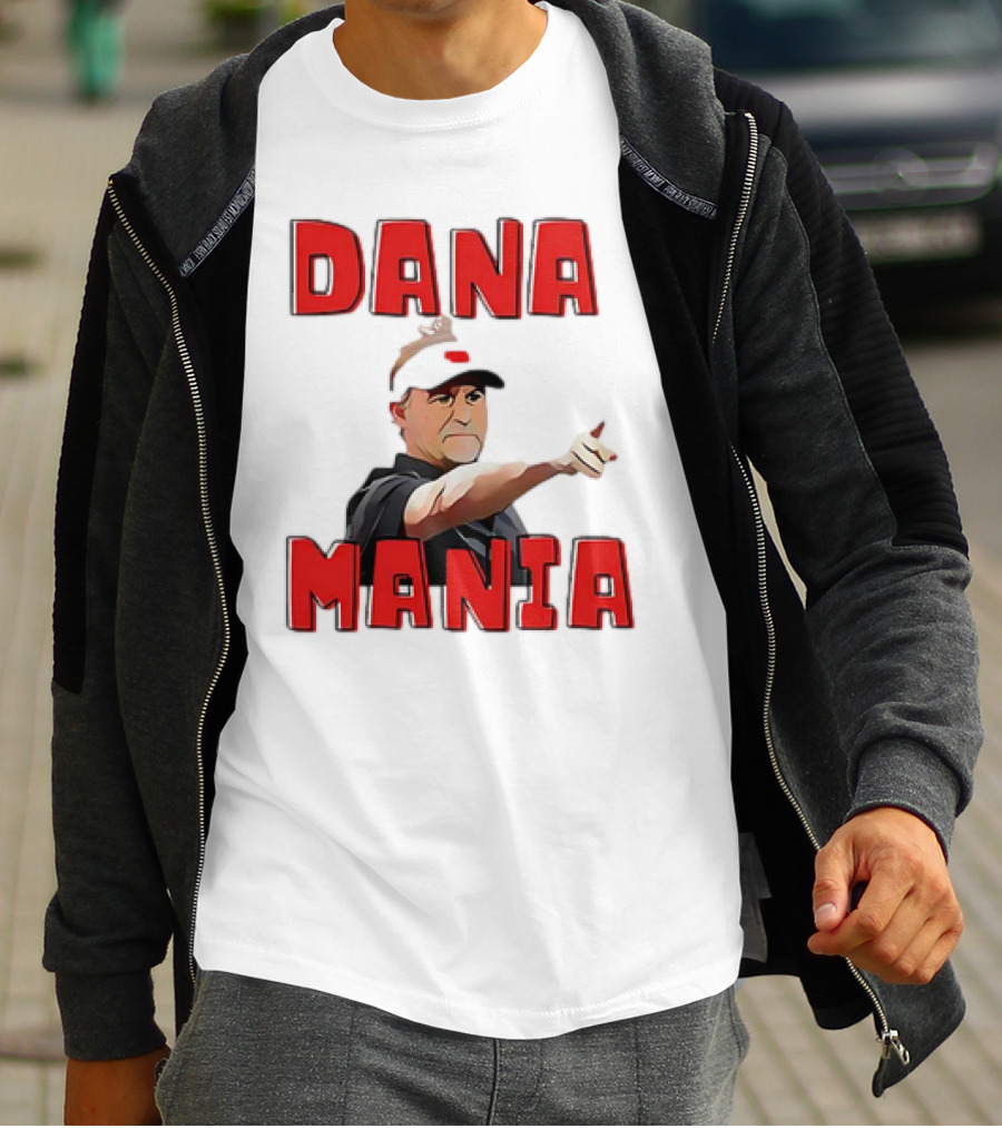 Dana Mania Nebraska Cornhusker Enthusiasm Pointing T-Shirt