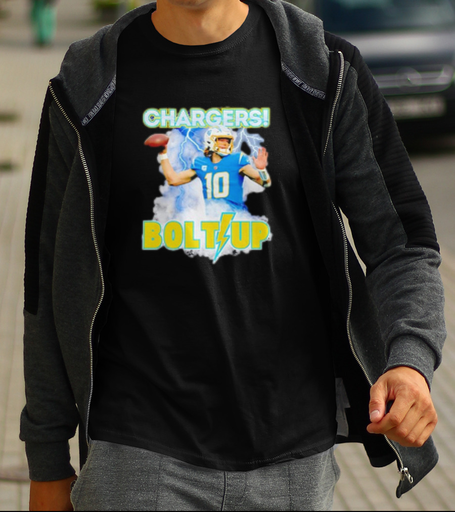 Chargers Bolts Up Justin Herbert NFL Football Fan T-Shirt