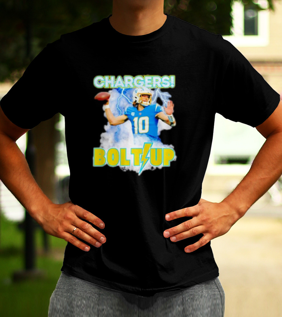 Chargers Bolts Up Justin Herbert NFL Football Fan T-Shirt