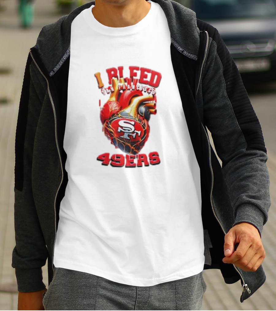 I Bleed San Francisco 49ers SF Heart 49ers T-Shirt