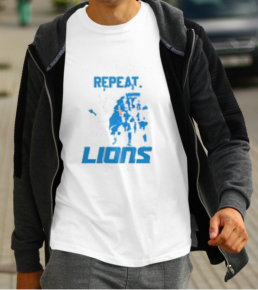 Repeat Lions Win Celebrate One Pride Detroit Lions T-Shirt