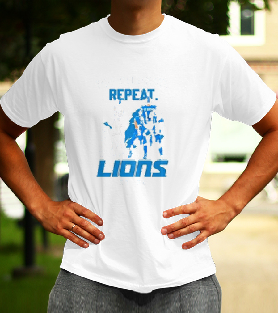 Repeat Lions Win Celebrate One Pride Detroit Lions T-Shirt