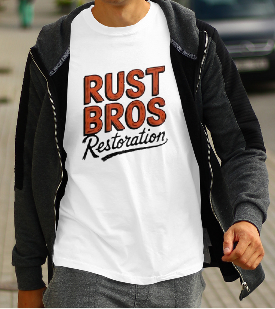Rust Bros Restoration Classic Automotive Garage Heritage T-Shirt