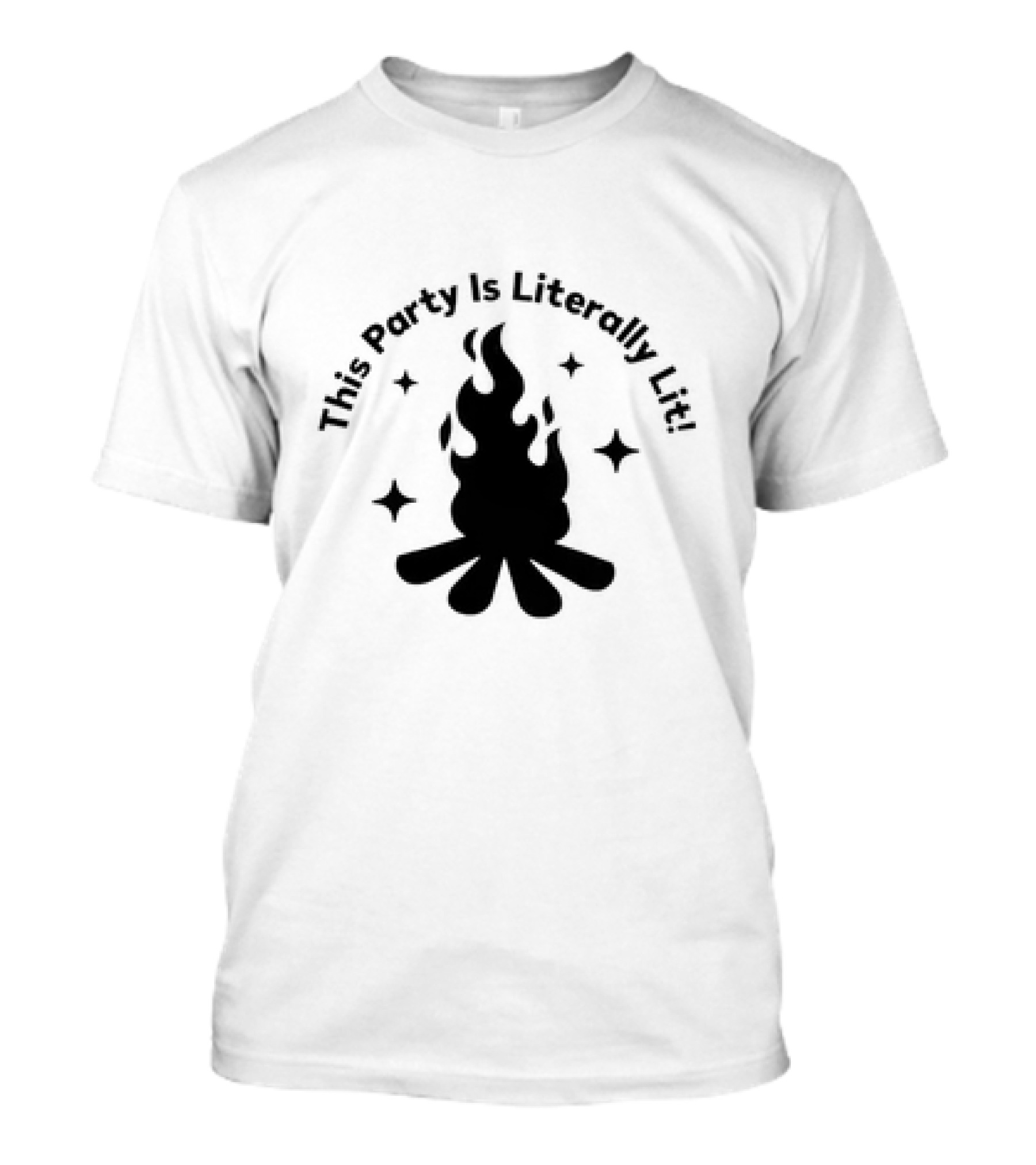 This Party Is Literally Lit Campfire Stars T-Shirt