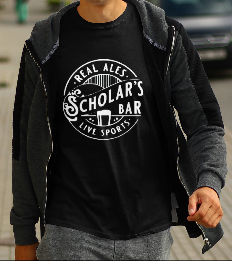 Real Ales Scholar's Bar Live Sports T-Shirt