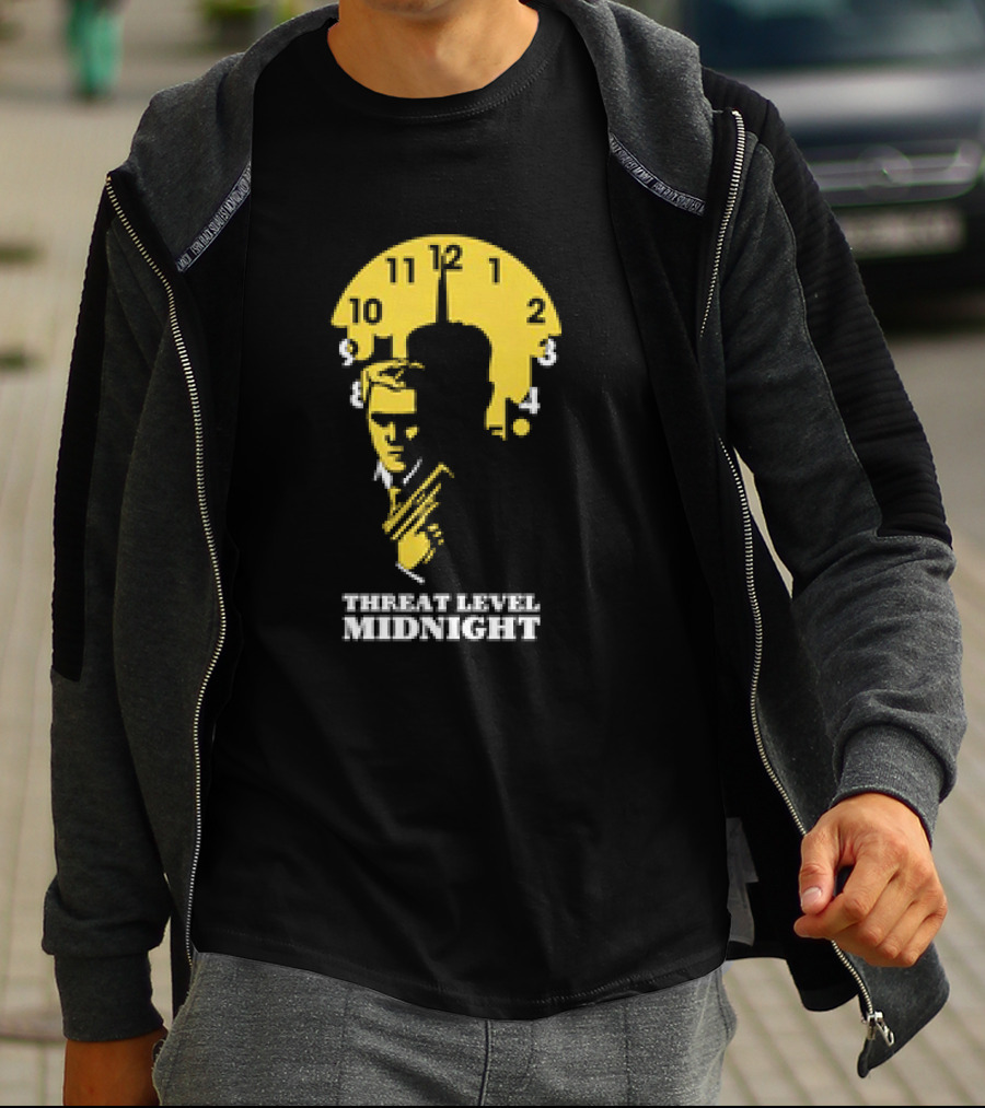Threat Level Midnight The Office Clock Face T-Shirt