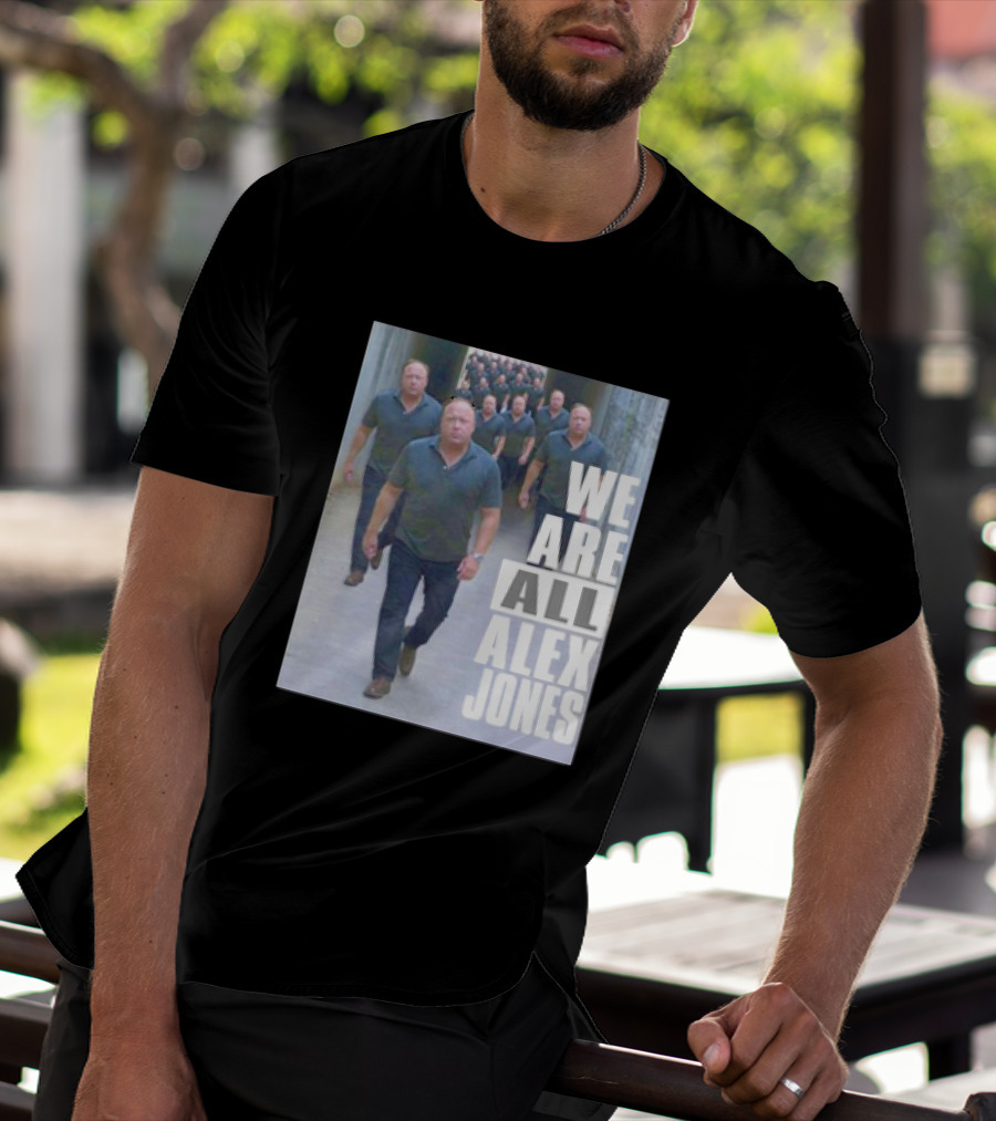 We Are All Alex Jones Multiple Clones Walking In Tunnel T-Shirt