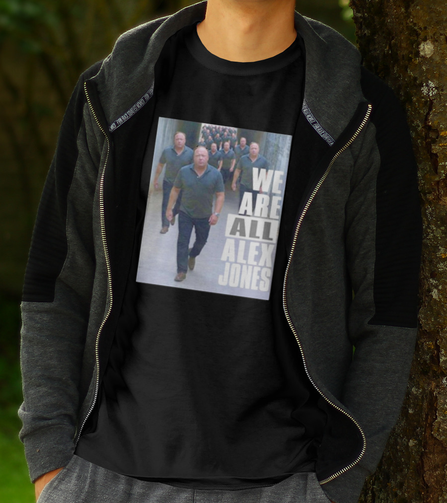 We Are All Alex Jones Multiple Clones Walking In Tunnel T-Shirt
