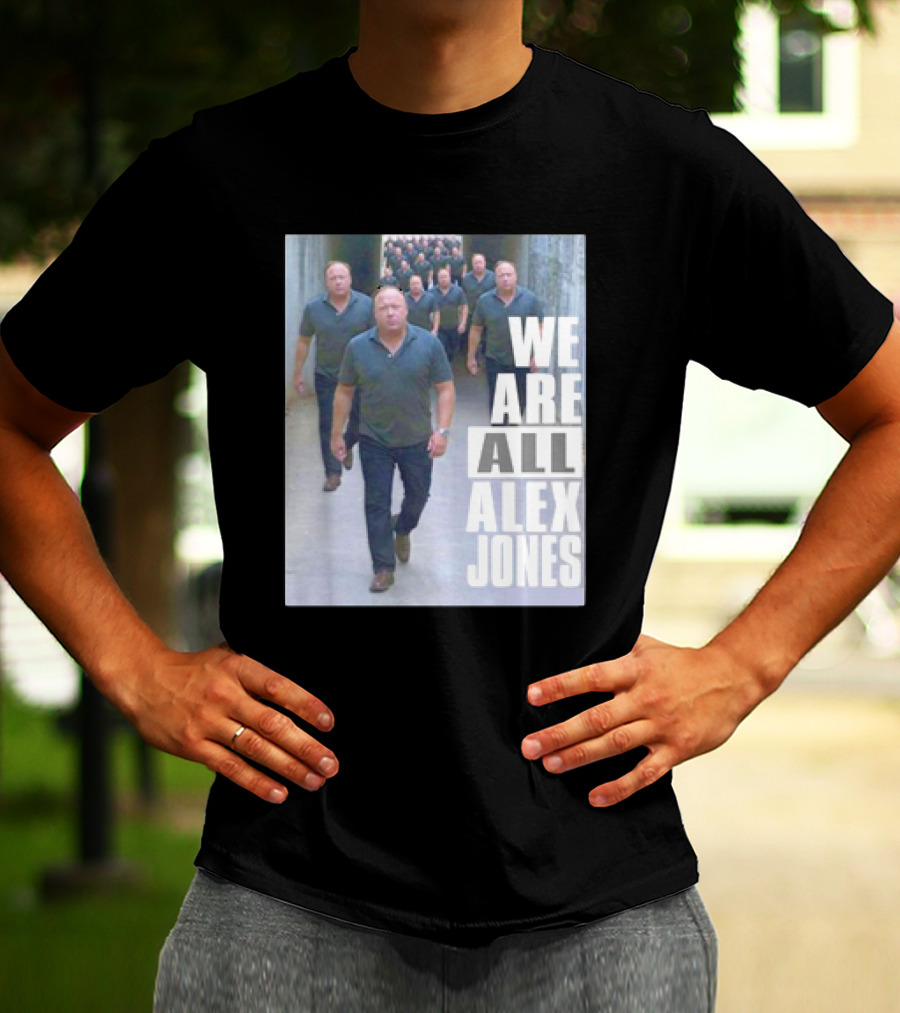 We Are All Alex Jones Multiple Clones Walking In Tunnel T-Shirt