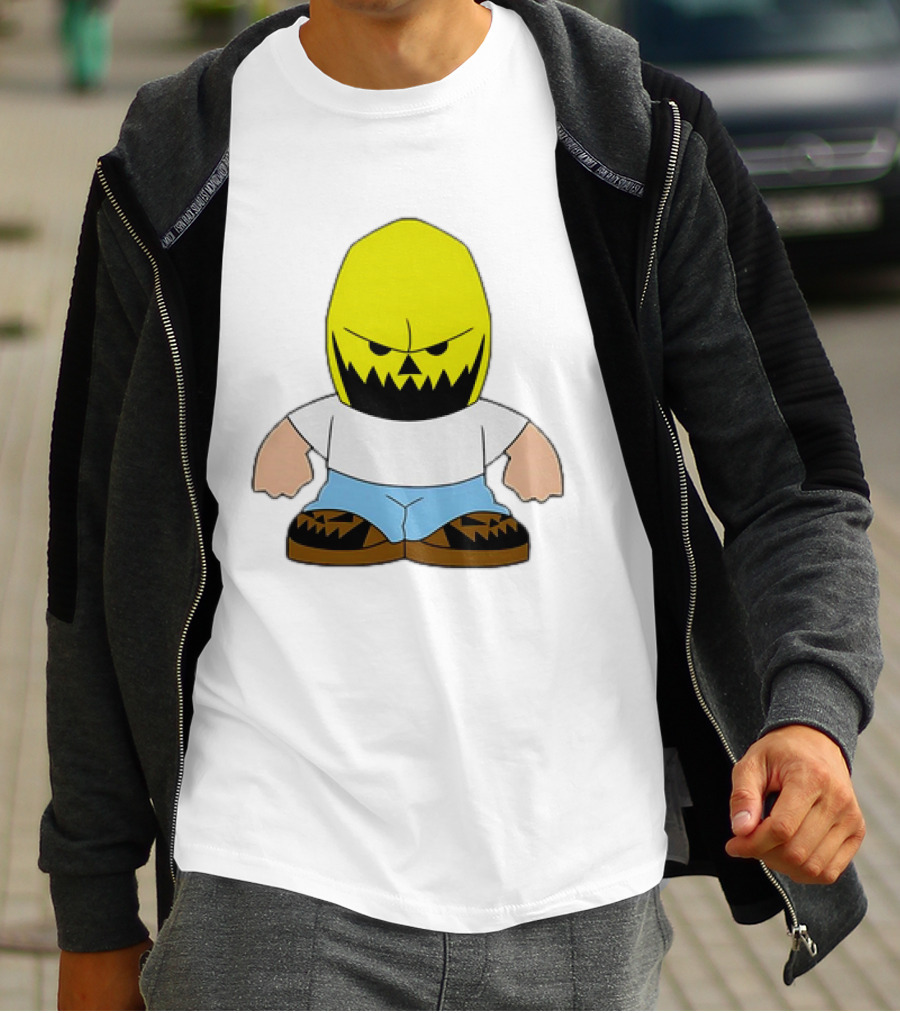 Dude Babbitt Revived Yellow Masked Cartoon Character T-Shirt
