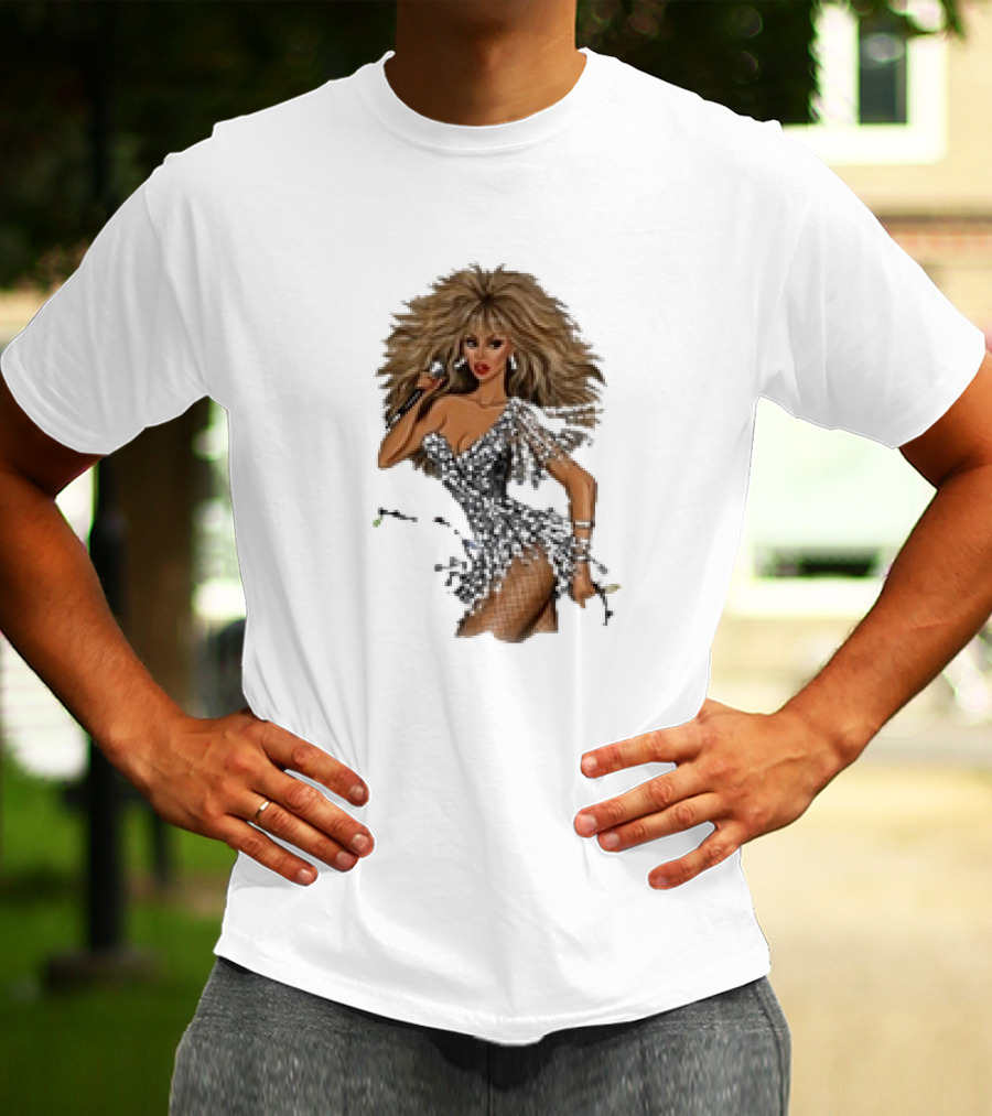 White Christmas Hayden Williams Tina Turner Glamorous Sequin Diva T-Shirt