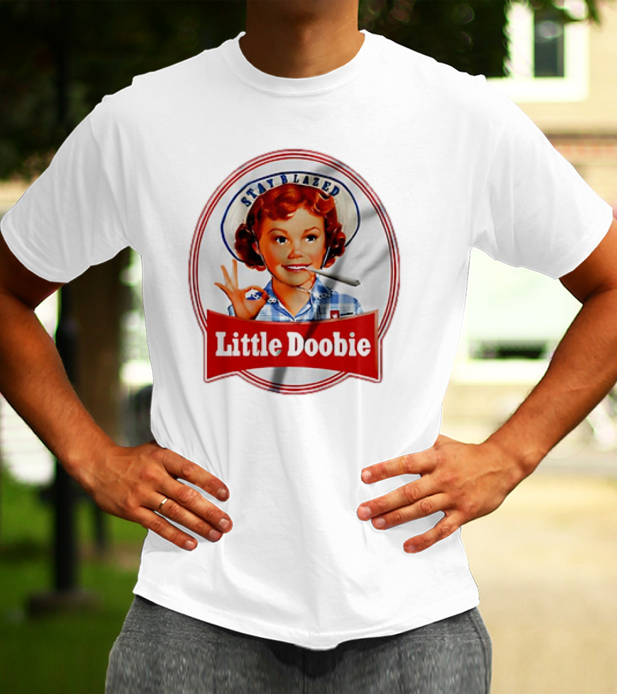 Stay Blazed Little Doobie Smoking Weed Funny T-Shirt