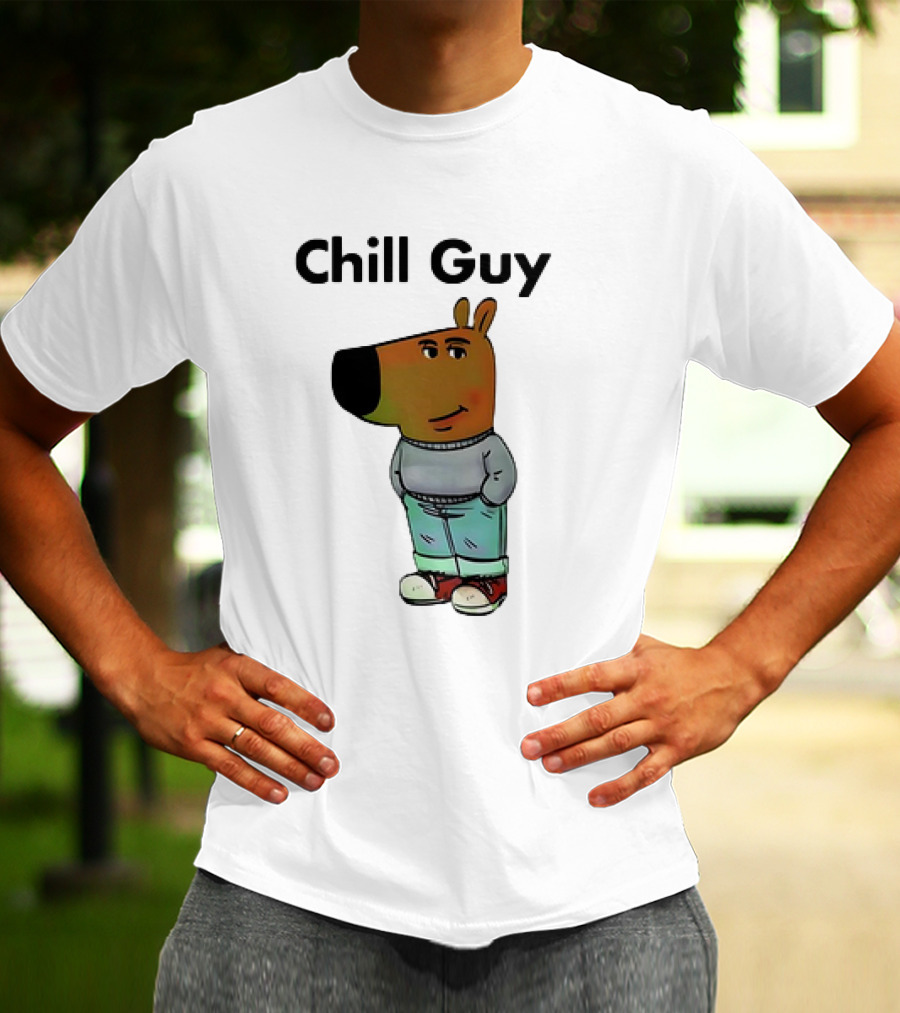 Chill Guy Dog Meme Casual T-Shirt