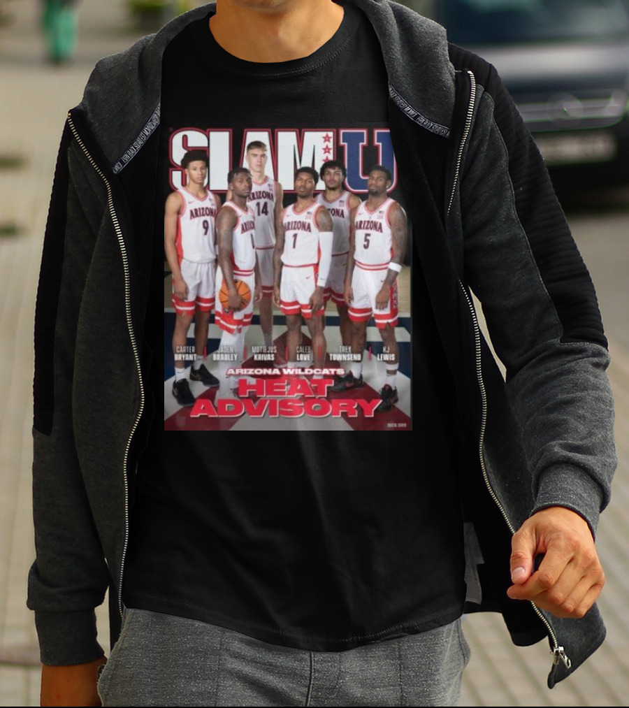 SLAM U Arizona Wildcats Heat Advisory Basketball T-Shirt