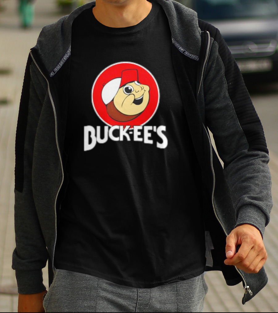 Buck-ee’s Cartoon Retro Logo Red Cap Circle T-Shirt