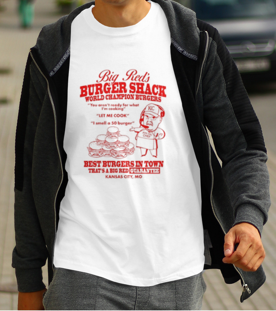 Big Red's Burger Shack World Champion Burgers Kansas City MO Best Burgers In Town 50 Burger KC T-Shirt