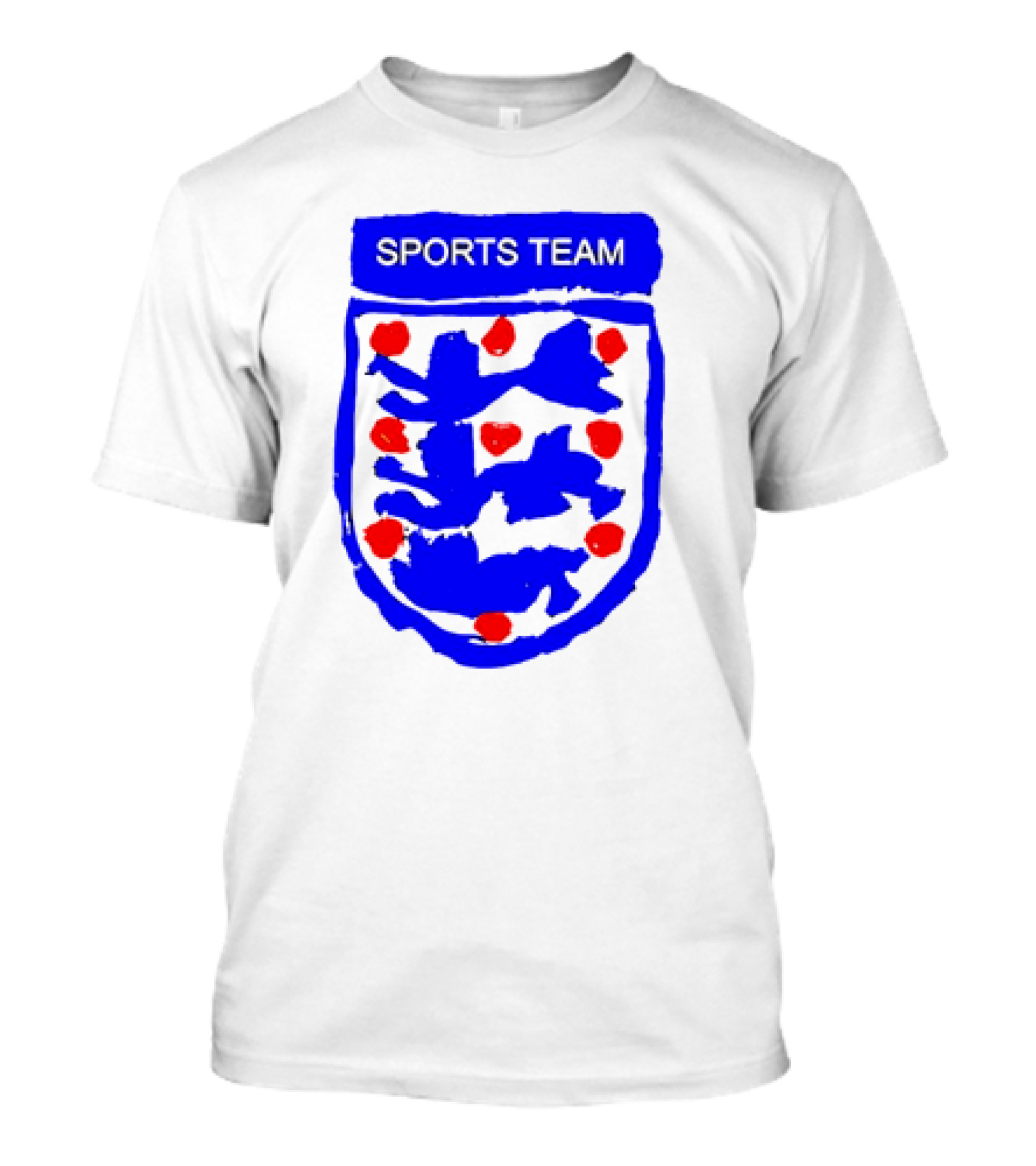 Sports Team Three Lions England Badge Crest T-Shirt