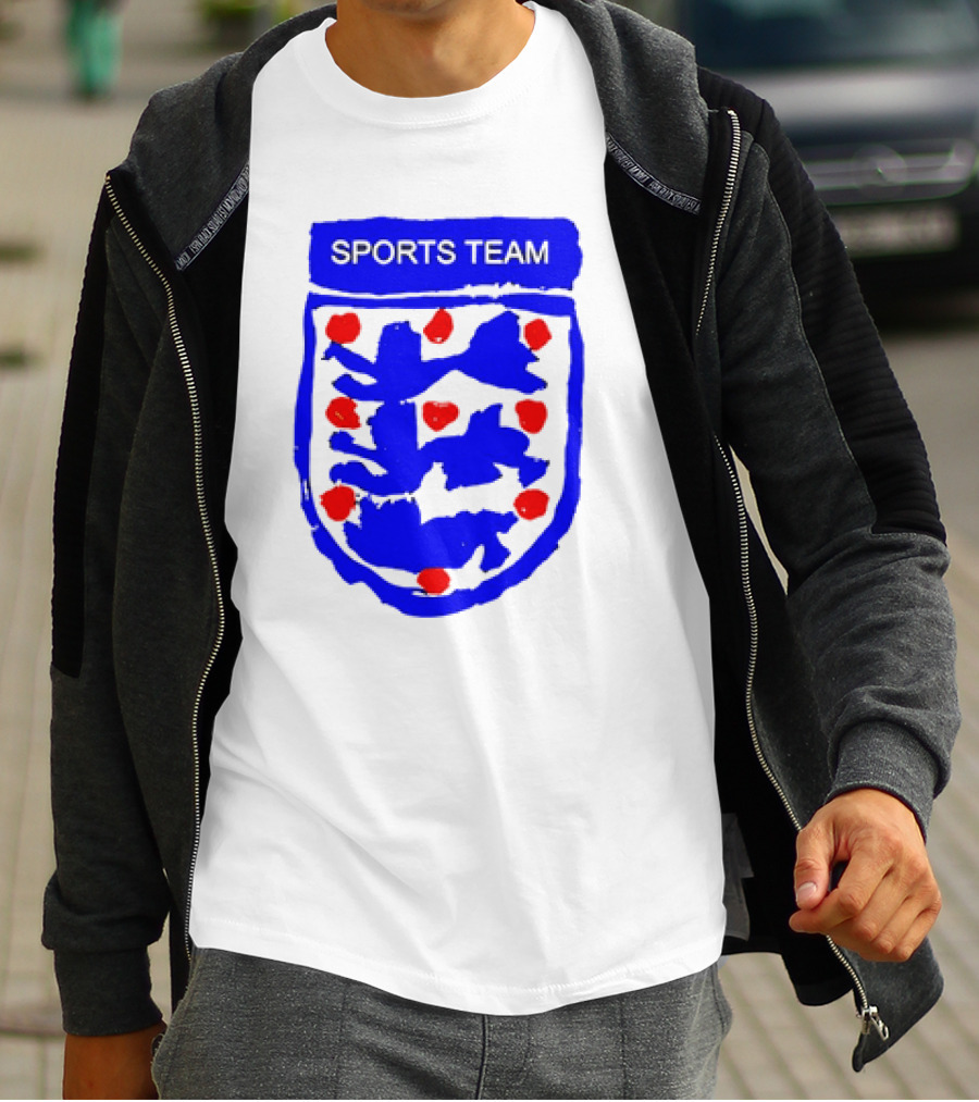Sports Team Three Lions England Badge Crest T-Shirt