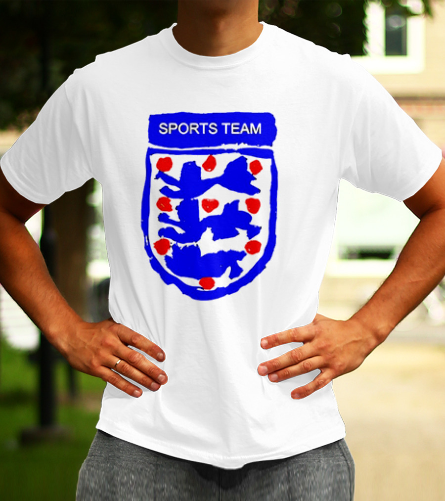 Sports Team Three Lions England Badge Crest T-Shirt