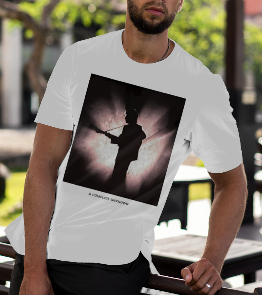 A Complete Unknown Retro Silhouette Illuminated Stage Presence T-Shirt