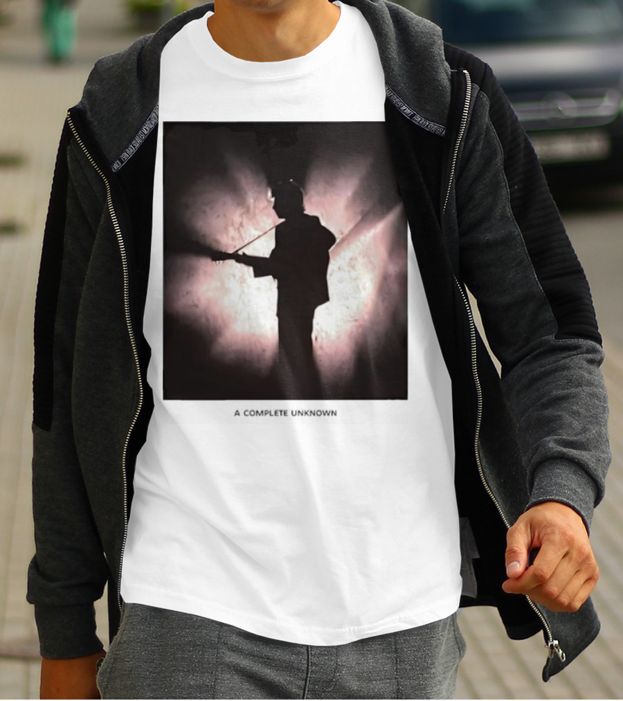 A Complete Unknown Retro Silhouette Illuminated Stage Presence T-Shirt