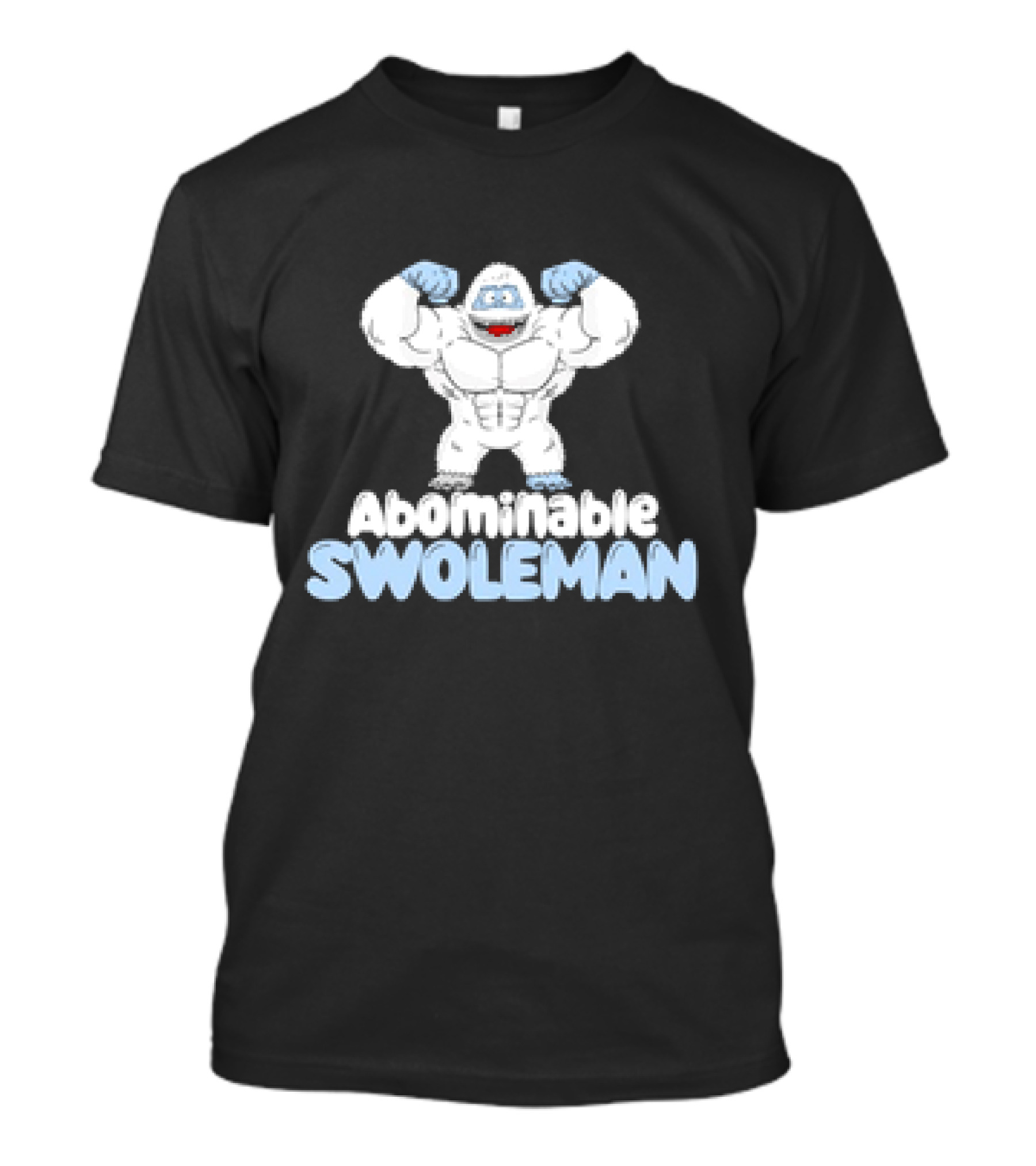 Abominable Swoleman Flexing Cartoon Yeti Meme T-Shirt