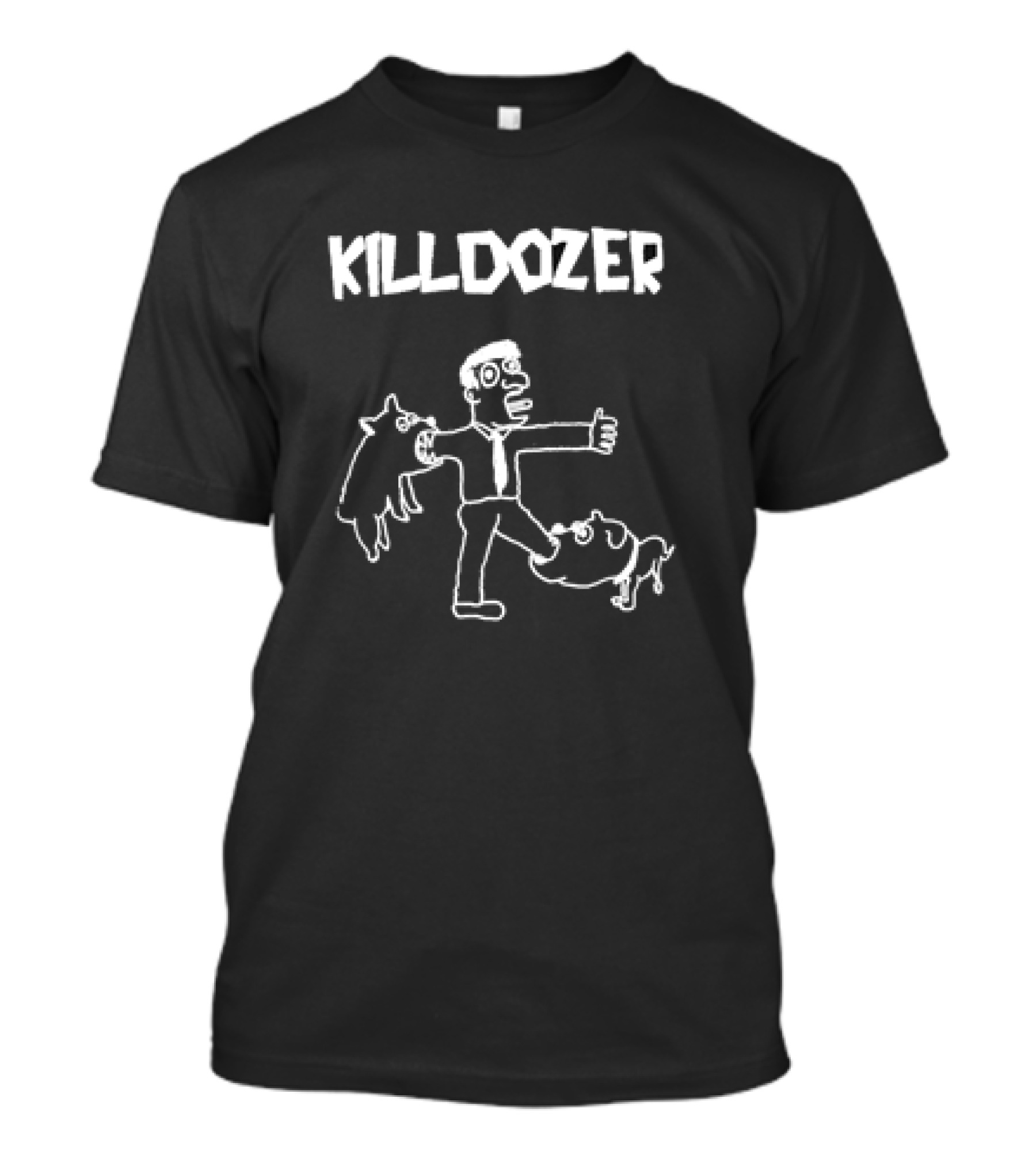 Killdozer Man Attacked By Bulls Drawing T-Shirt
