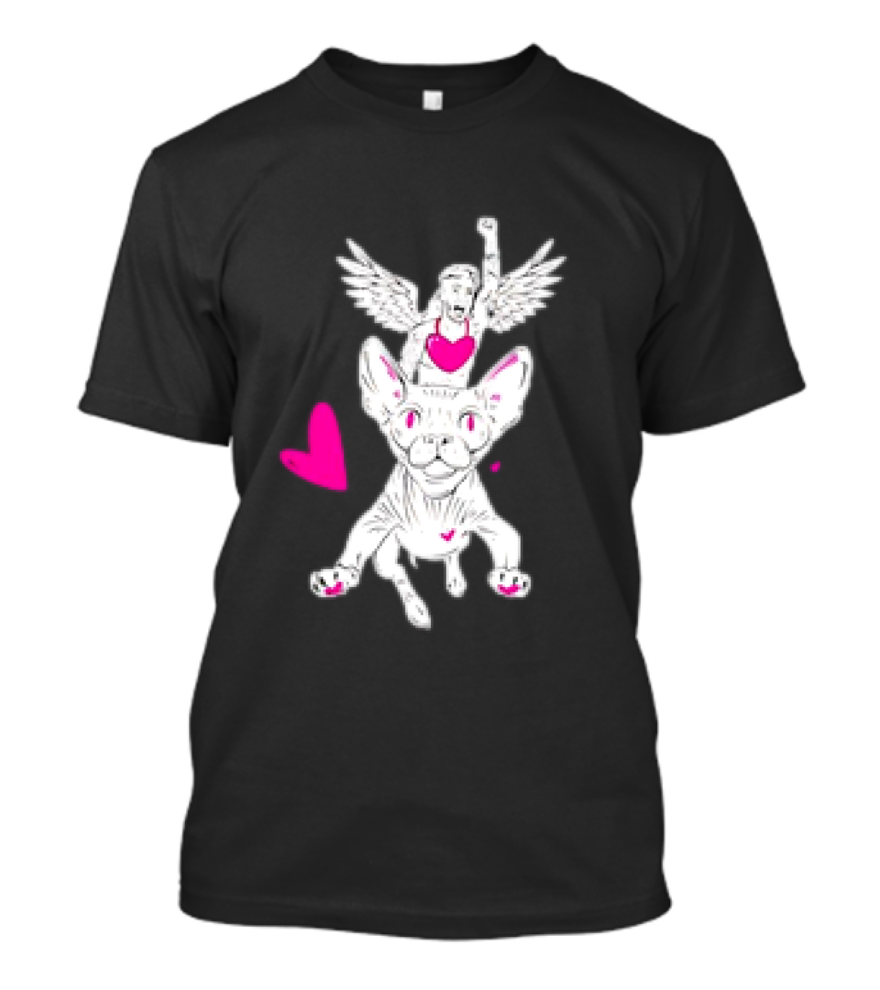 Love Doug Sphinx Angel And Cat With Hearts T-Shirt
