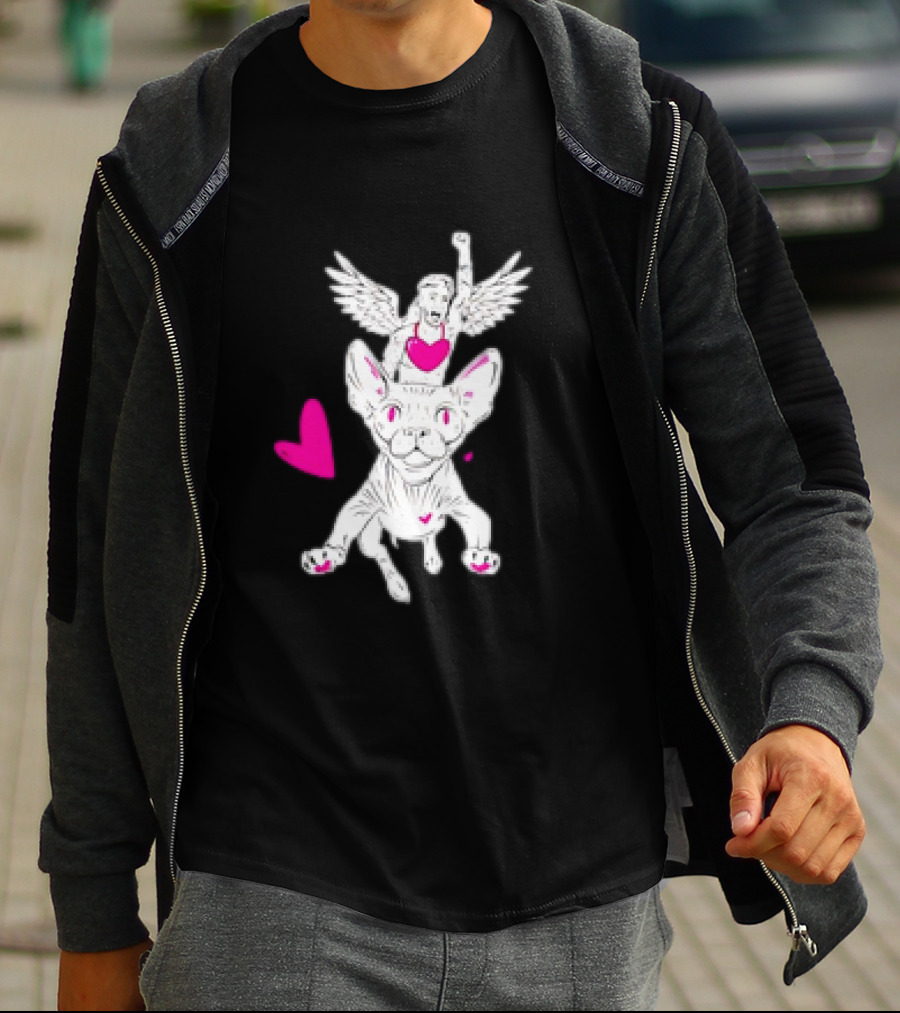 Love Doug Sphinx Angel And Cat With Hearts T-Shirt
