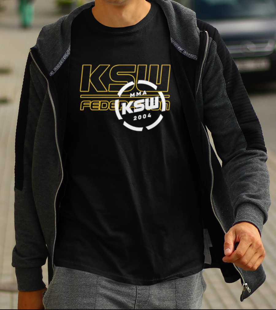 KSW Federation MMA 2004 Logo Black Yellow T-Shirt