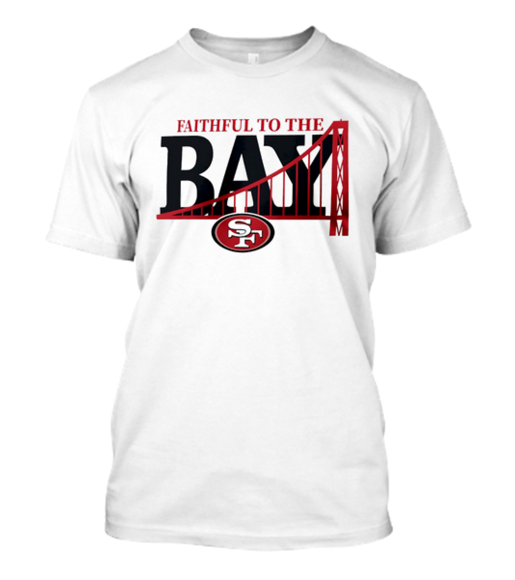 Faithful To The Bay San Francisco 49ers SF Logo Bridge T-Shirt