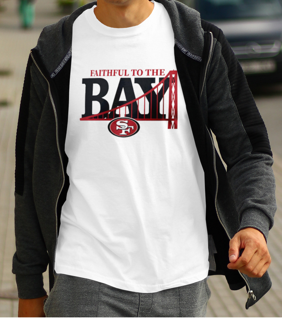 Faithful To The Bay San Francisco 49ers SF Logo Bridge T-Shirt
