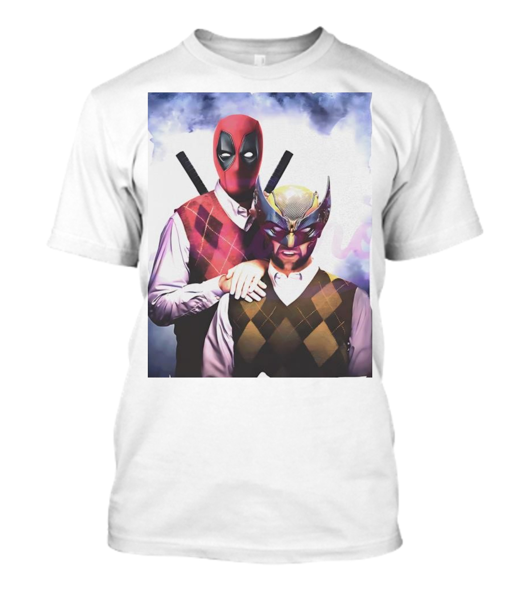 Retro Deadpool And Wolverine Step Brothers Iconic Parody Image T-Shirt