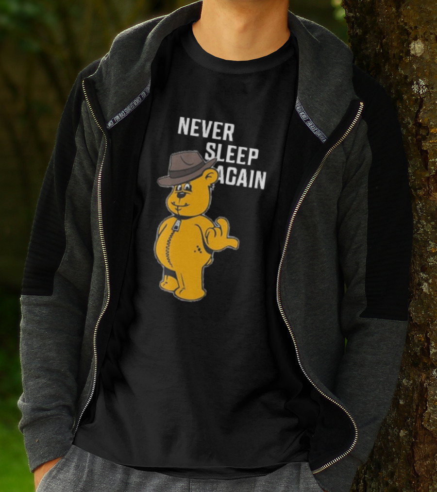 Never Sleep Again Zwart Wanna Play Nightmare Teddy Bear T-Shirt