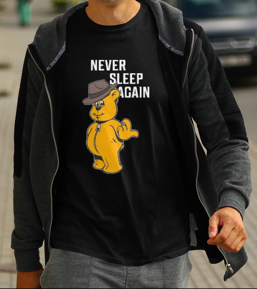 Never Sleep Again Zwart Wanna Play Nightmare Teddy Bear T-Shirt
