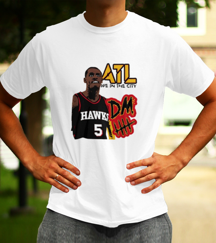 ATL DM5 We In The City Hawks Basketball T-Shirt