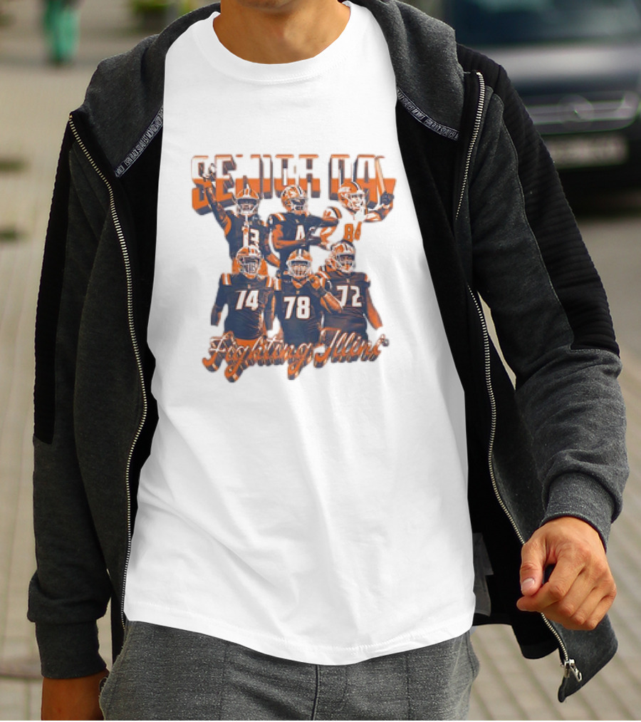 Senior Day Fighting Illini Players Illinois Football T-Shirt