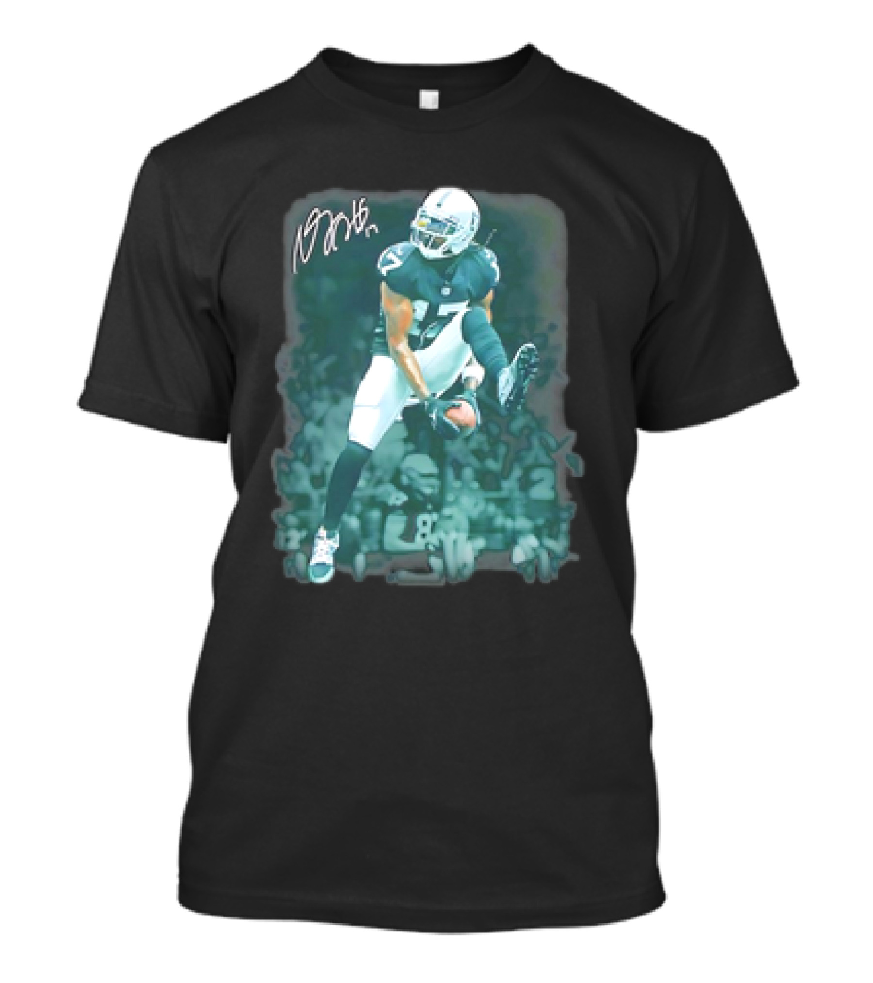 Davante Lavell Adams Leap For Glory Signature 17 Player Action Football T-Shirt