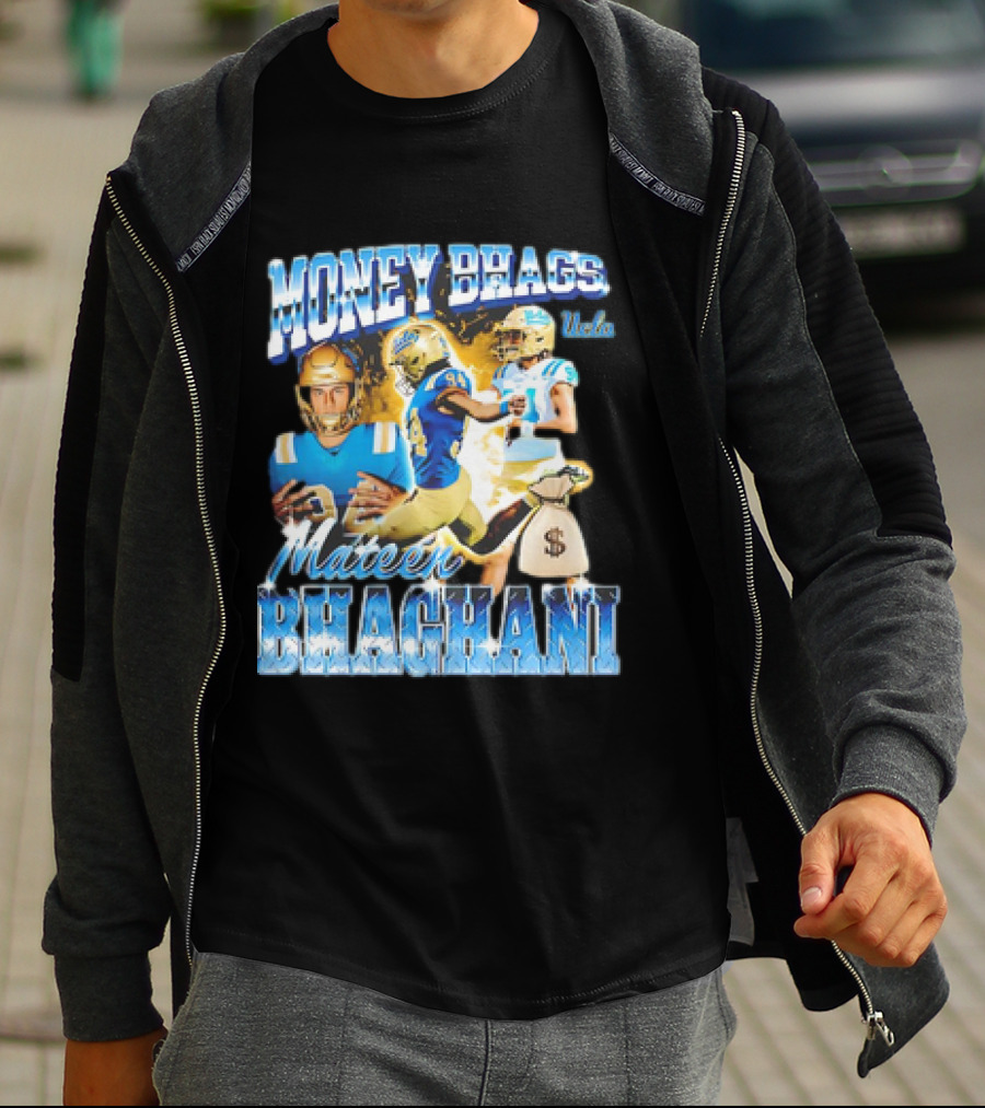 Money Bhags Mateen Bhaghani UCLA Football T-Shirt