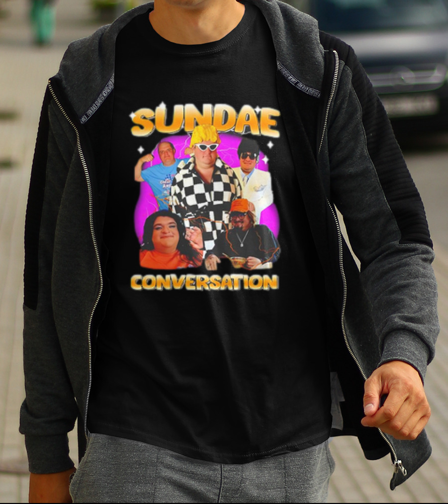 Sundae Conversation Glenny Balls Vibrant Group Montage T-Shirt