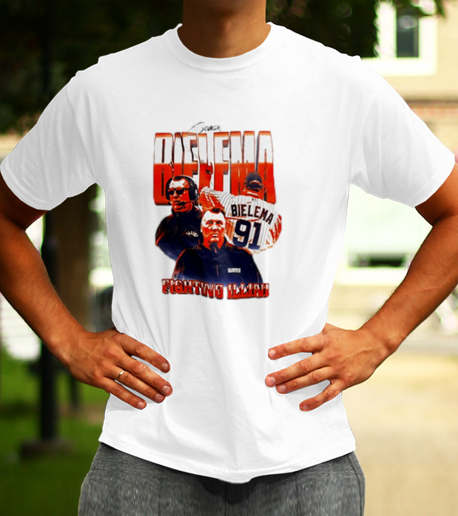 Coach Bielema 91 Fighting Illini T-Shirt