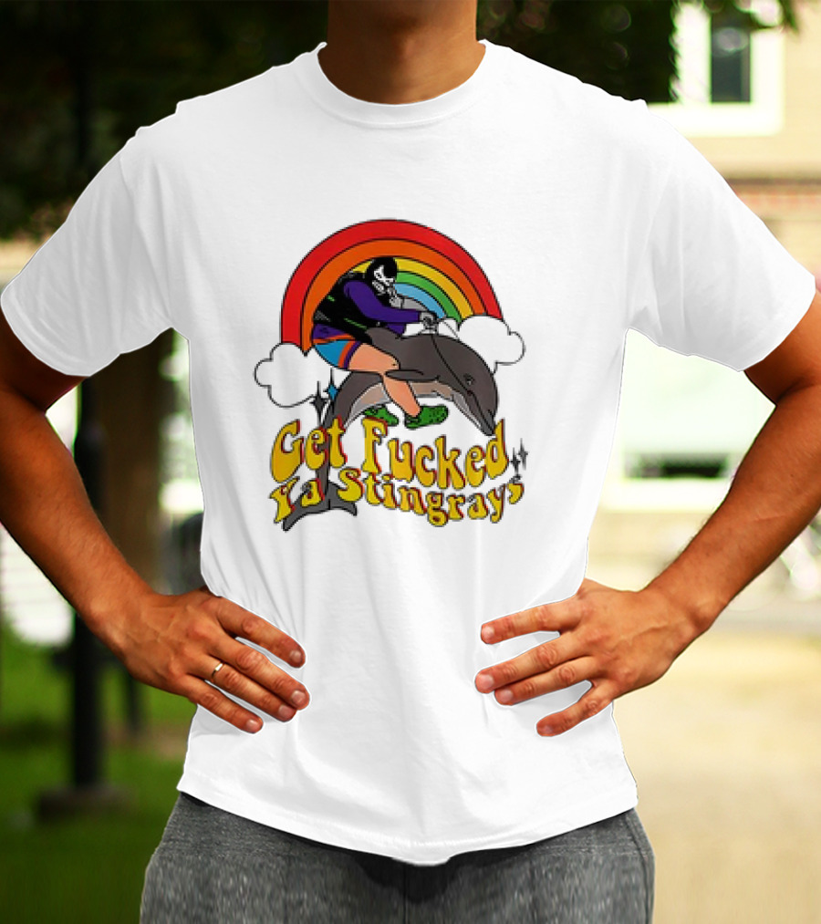 Powerfish Get F Ya Stingrays Rainbow Rider T-Shirt