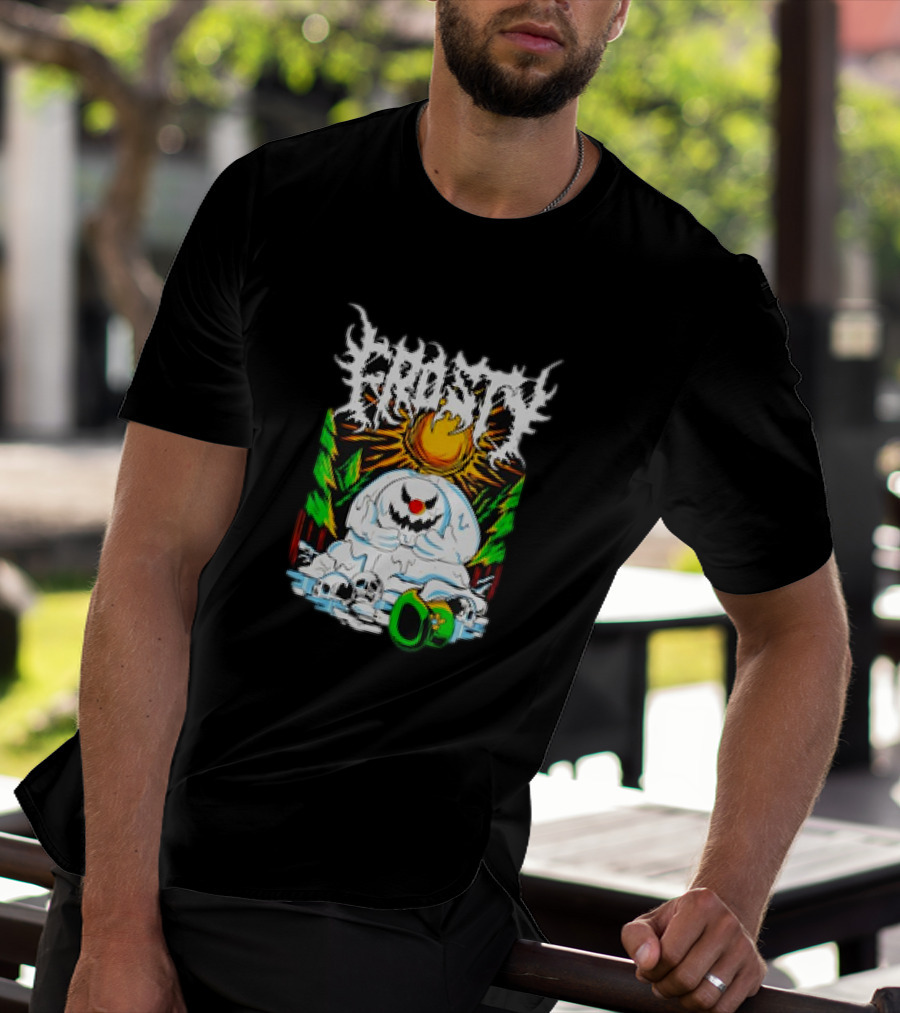 Frosty Melting Under The Sun With Skulls And Pine Trees T-Shirt