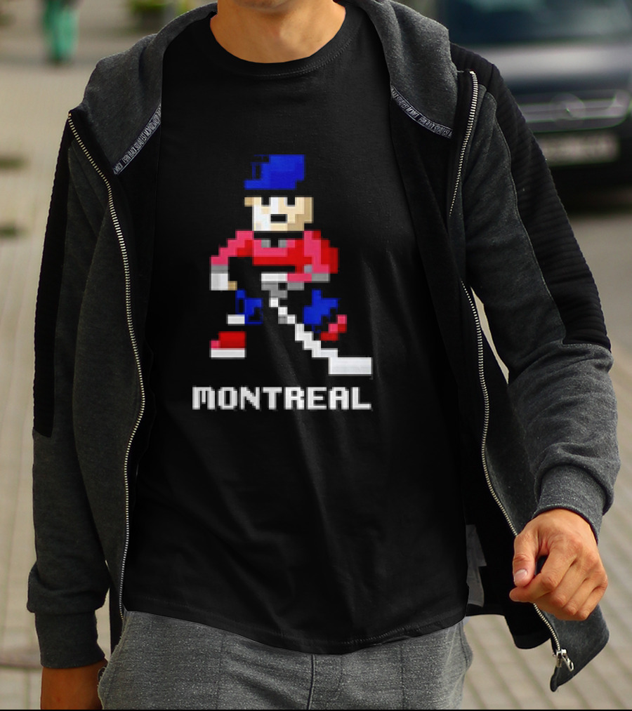 Montreal 8-Bit Hockey Player T-Shirt