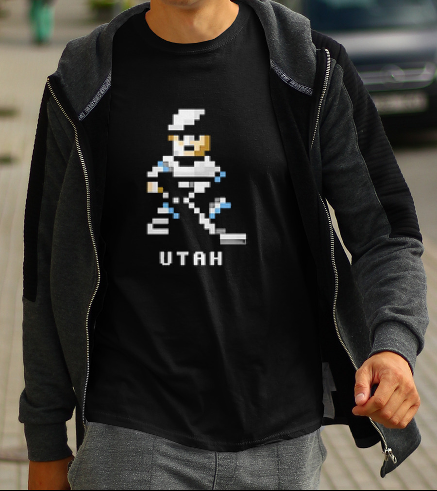 Utah Hockey 8 Bit Pixel T-Shirt