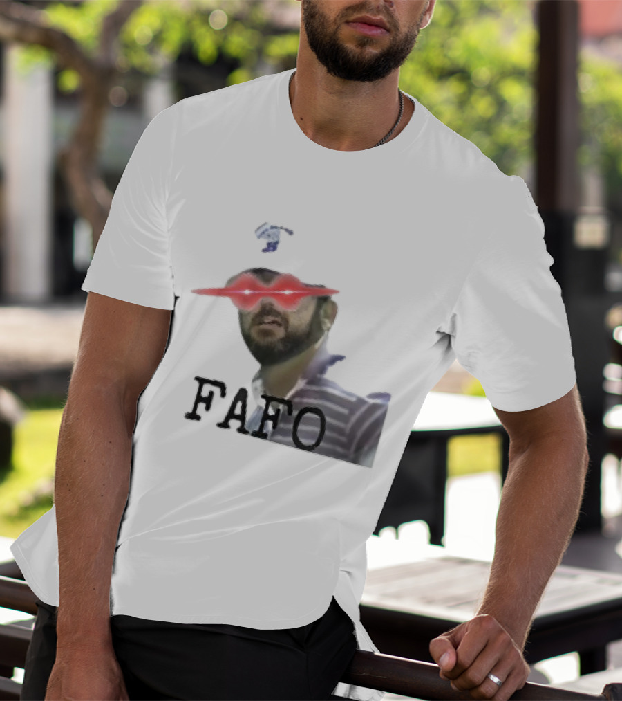 Gary Plauche FAFO PWYD Red Laser Eyes T-Shirt