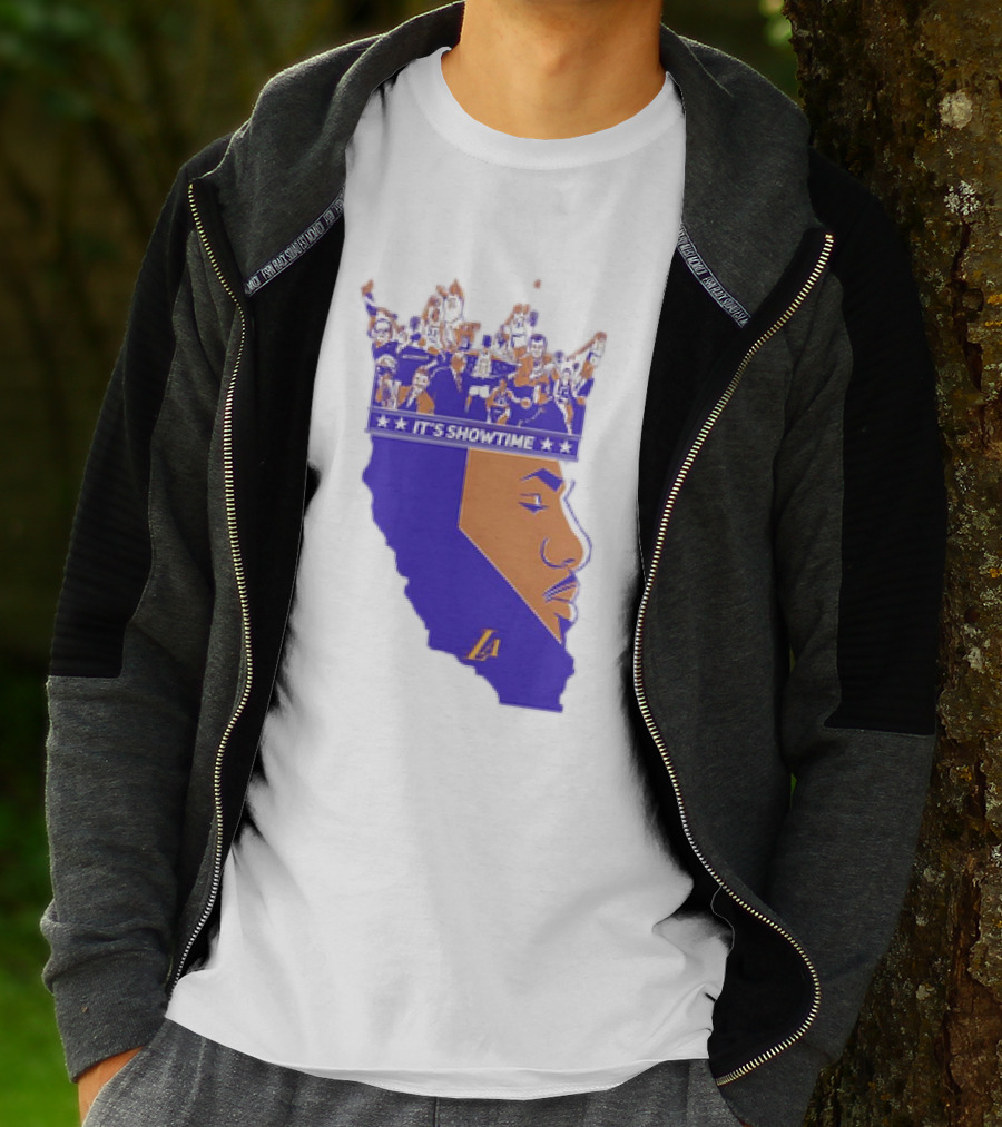 Lebron James It's Showtime Los Angeles Lakers Crown California T-Shirt
